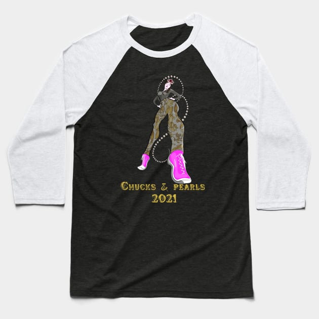 chucks and pearls 2021 Baseball T-Shirt by SoulVector